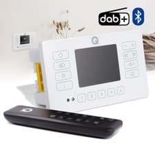 Image of Q Acoustics E120 Bluetooth Wall Amplifier with DAB+ Touch Panel Control - White