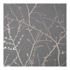 Image of Superfresco Easy Innocence Wallpaper | Branch Charcoal & Copper Metallic