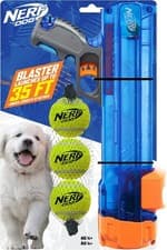 Image of Nerf Dog Small Size Tennis Ball Blaster Gift Set with 3 Balls, Great for Fetch,