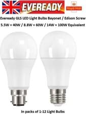 Image of 40 Watt 60 W 100 Watt ES E27 BC B22 GLS LED Light Bulbs Warm Cool Daylight White