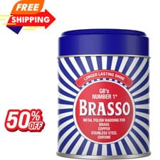 Image of Brasso Wadding Duraglit Metal Polish For Brass Copper Chrome Stainless Steel 75g