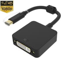 Image of USB C to DVI Cable Adapter Thunderbolt 3 Type C USB 3.1 to DVI-D Single Link Mac