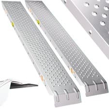 Image of 2× Heavy Duty Steel Loading Ramps 400 kg for Lawnmower, Trailer & Motorbike