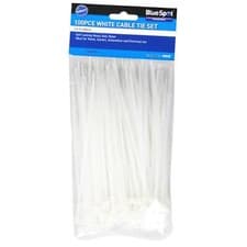 Image of BlueSpot 100 PCs 3.6mm X 150mm White Cable Ties