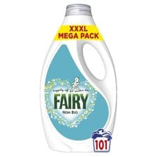 Image of Fairy Non Bio Liquid Laundry Detergent, 101 Washes 3.131 l, Free Shipping.