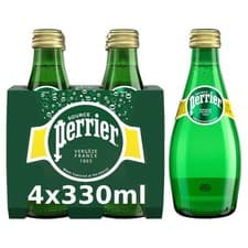 Image of Perrier Sparkling Natural Mineral Water 4 x 6 x 330ml (24 Glass Bottles)