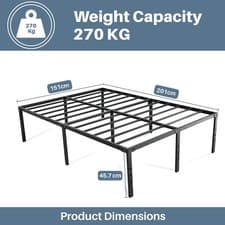 Image of Twin/Double/King Metal Beds Frame Modern Stylish Comfy Bedroom Furniture