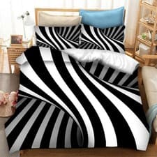 Image of 3D Duvet Cover Vertigo Stripes Bedding Set17 Custom Bedclothes Quilt Cover Decor