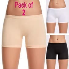 Image of Pack of 2 Mini Cycling Shorts Womens COMFORT Active MODAL Lycra Short 3 Colours