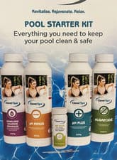 Image of CleverSpa Pool Chemical Starter Kit Chlorine, pH +/-, Algaecide Lay-z Spa Etc