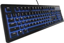 Image of SteelSeries Apex 100 Gaming Keyboard Blue LED Tactile & Silent Splash Resistant