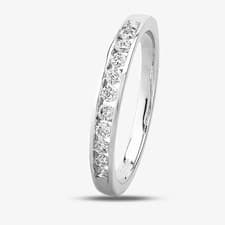 Image of 9ct White Gold 0.25ct Diamond Channel Set Half Eternity Ring TH010324R
