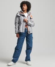 Image of Superdry Womens Mountain Sd-Windcheater Jacket Dove Grey Colour Size 14