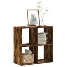 Image of WALPLUS Bookcase Smoked Oak 68.5x32x68.5cm Engineered Wood Storage Display Unit