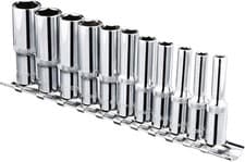 Image of Blue Spot Tools 01540 1/4 Inch Deep Metric Socket Set, multi