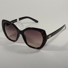 Image of Guess GF0390 52F Oversized Browline Sunglasses Brown Tortoise Brown Gradient