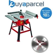 Image of Einhell TC-TS 2225 U Corded Table Saw 254mm 2200W 240v + Stand + 2 Blades