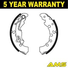 Image of Fits Vauxhall Corsa Adam Fiat Grande Punto Brake Shoes Set Rear AMS
