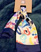 Image of BNWT New Accessorize Scarf - Abstract Floral - 50cm Square - Multicoloured 