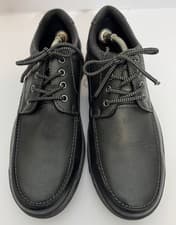 Image of Hush Puppies, Men’s Uk11 Tucker Style Black Leather Casual Shoes, Brand New