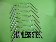 Image of GREENHOUSE STAINLESS STEEL GLAZING GLASS CLIPS W CLIPS CHOOSE FROM 5 TO 500