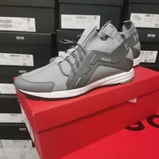 Image of Hugo Boss Hybrid mens Trainers Grey Size 7 Brand New Boxed Rrp£179