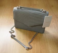 Image of New Ted Baker Beckeey Grey Quilted Envelope Cross Body Bag RRP £129