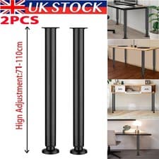 Image of 2x Adjustable Kitchen Worktop Desk Breakfast Bar Table Leg Support 710-1100MM UK
