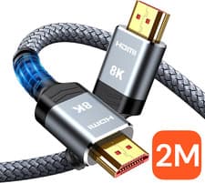 Image of 8K HDMI Cable HDMI 2.1 Cable 2m 8K@60Hz HDMI Lead 4K@120Hz Ethernet Compatible