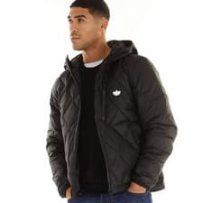 Image of adidas Originals Mens Down Insulated Quilted Puffer Jacket Black HL9205