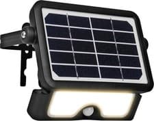 Image of Luceco Solar Powered LED Outdoor Floodlight & PIR 5W, 550lm