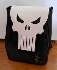 Image of BNWT Loungefly  Disney Marvel The Punisher Covertable Mini Backpack Crossbody 