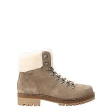 Image of BARBOUR Womens Lula Ankle Boots Brown Suede Casual Taupe Fur Detail UK 3 RRP 139
