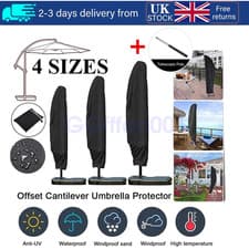 Image of Parasol Banana Umbrella Cover Waterproof Cantilever Outdoor Garden Patio Shield