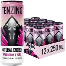 Image of TENZING Natural Energy Drink Plant Based Vegan & Gluten Free Drink Raspberry &