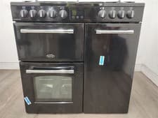 Image of Belling RCAFHOUSE90DFBLK Range Cooker Farmhouse 90DF Dual Fuel [ID7010897046]