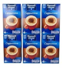 Image of 48 Sachets (6 Boxes) Maxwell House Cappuccino Instant Coffee