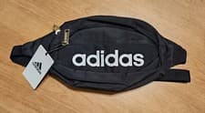 Image of Adidas Essentials Core Waist Pack Black & White Belt Bag Fanny Pack Logo