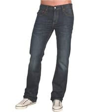 Image of Levis 527 Slim Bootcut Jeans Mens Mid Rise Andi Blue Wash 100% Cotton Denim