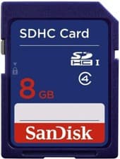 Image of Sandisk 8GB SD Card SDHC Memory Card for Camera Universal - Blue Class 4