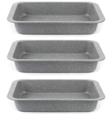 Image of Salter Marblestone 36cm Roasting Pan - 3 Pack