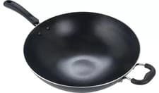 Image of Tefal Jumbo 36cm Aluminium Wok With Helper Handle Black Non-Stick Large Size