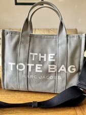 Image of Marc Jacobs The Tote Bag Wolf Grey Medium Canvas. New Without Tags