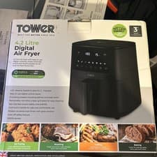 Image of Tower Vortx 4.2L Digital Air Fryer, Vortx 4.2L Digital, 1400W, T17147, Black