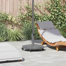 Image of Outdoor Umbrella Base Dark grey wood look 48 x 48 x 32 cm vidaXL