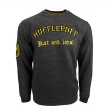 Image of Harry Potter Unisex Hufflepuff Jumper Sweater Pullover - Grey - Size M