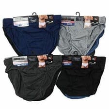 Image of Pack Of 3 Mens Briefs Slips Underwear Soft Cotton Adults Hipster Underpants