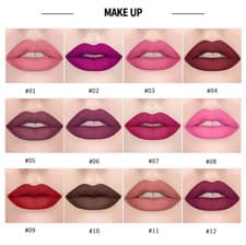 Image of 12 Colors Matte Lipstick Velvet Long Lasting Pigment Waterproof Lip Color Makeup
