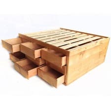 Image of Wooden Storage Bed with Drawers – Cabin Bed Frame for Extra Storage