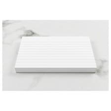 Image of Silvine 100% Recycled 5x3" White Lined Record Cards 100 Cards (553RE)